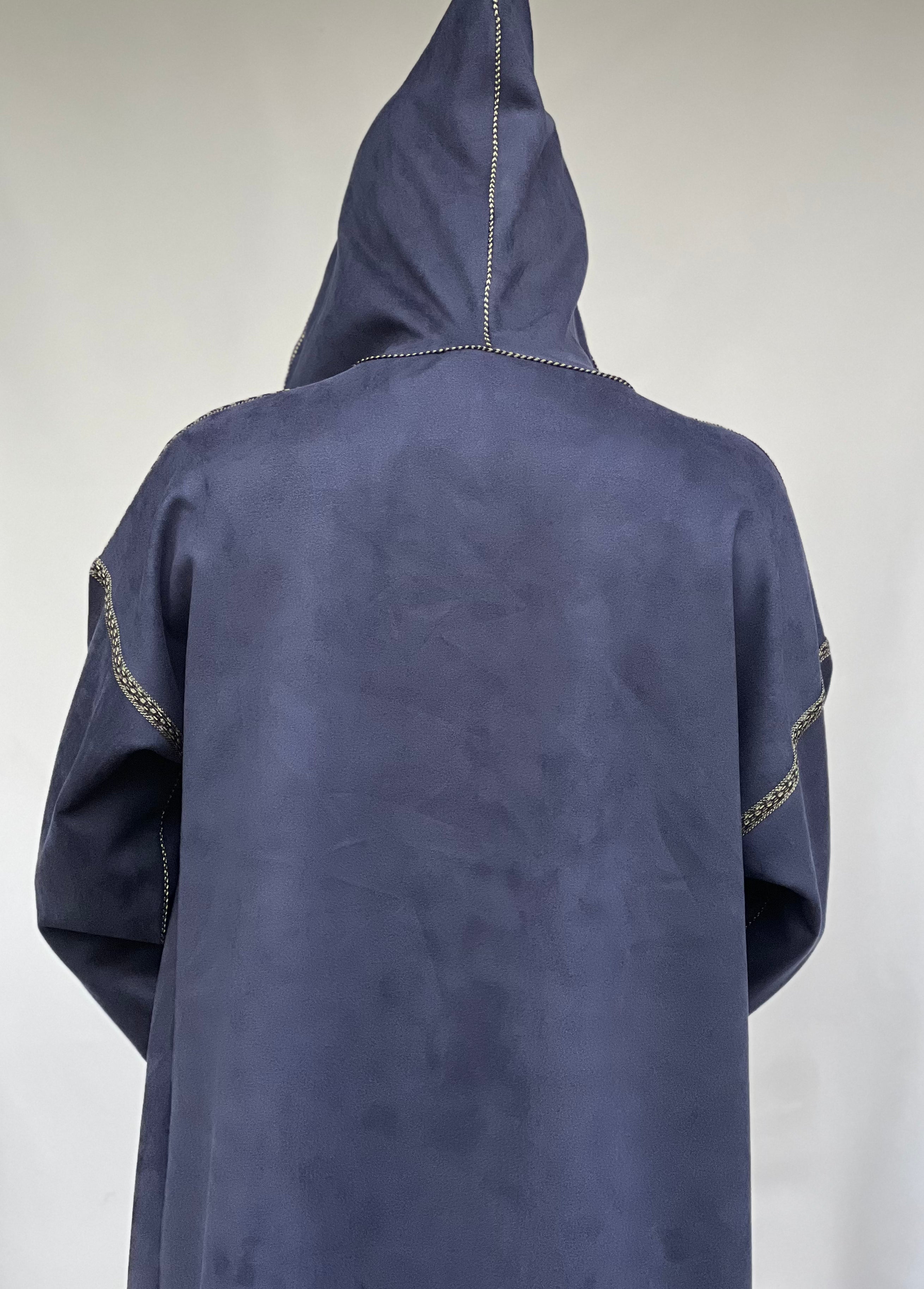 Navy Suede Winter Jallaba