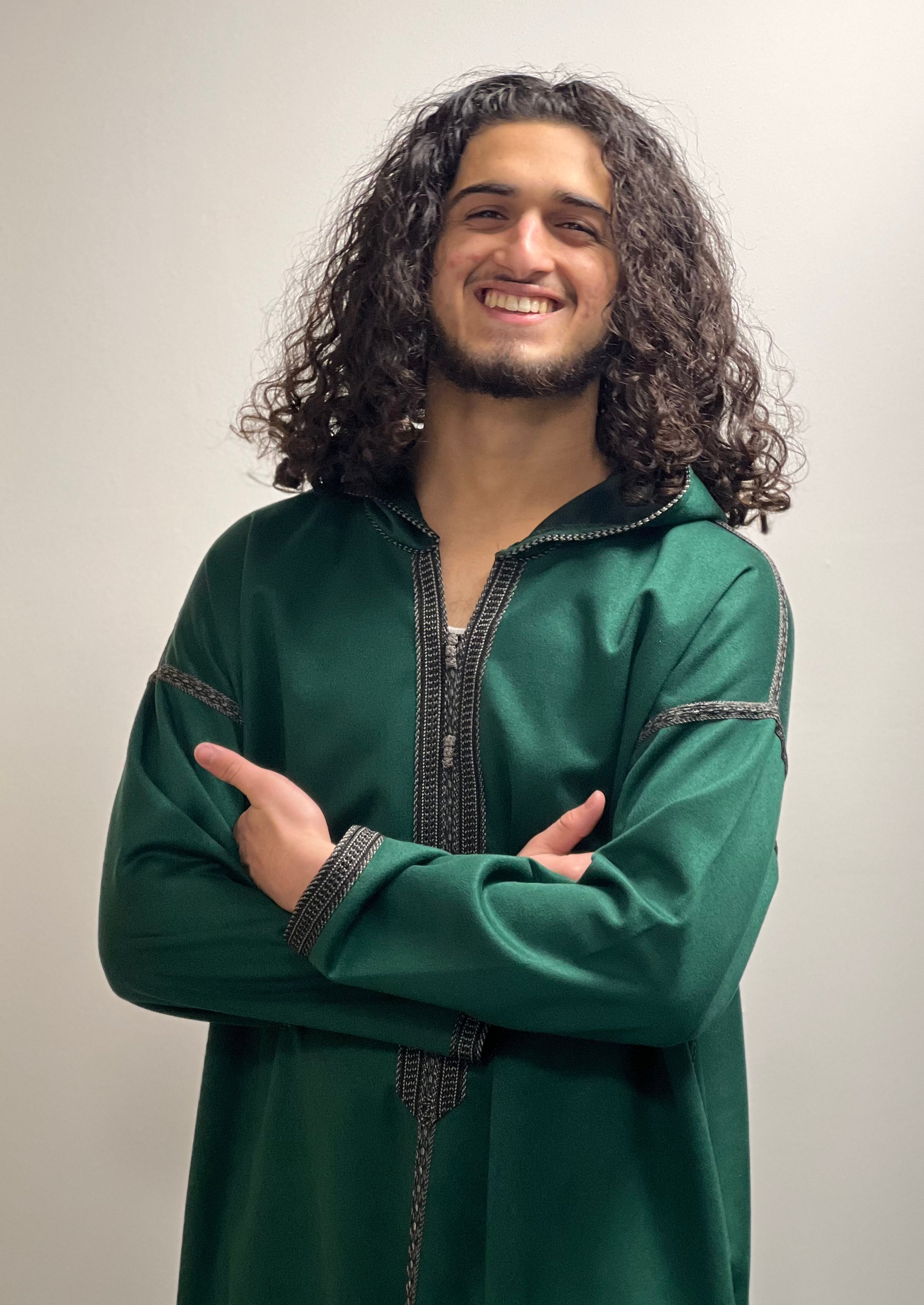 Forest green Winter Jallaba