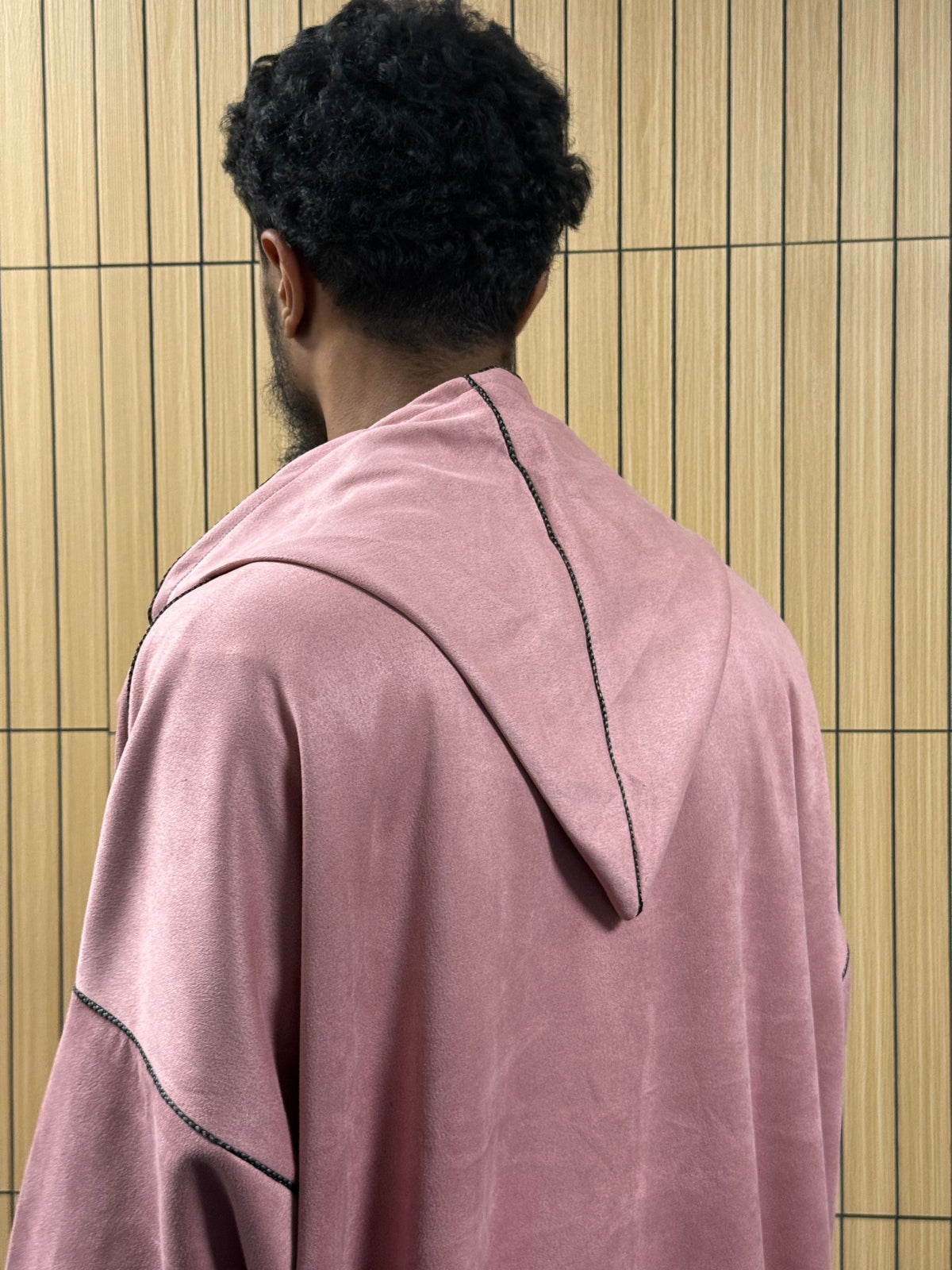Soft Pink Suede Winter Jallaba