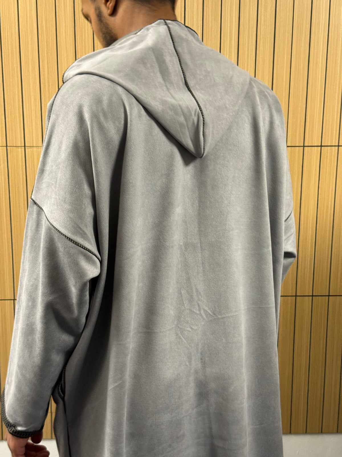 Light grey Suede Winter Jallaba