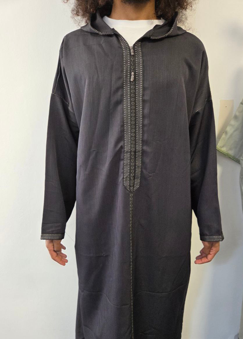 Black Brushed Steel Jallaba
