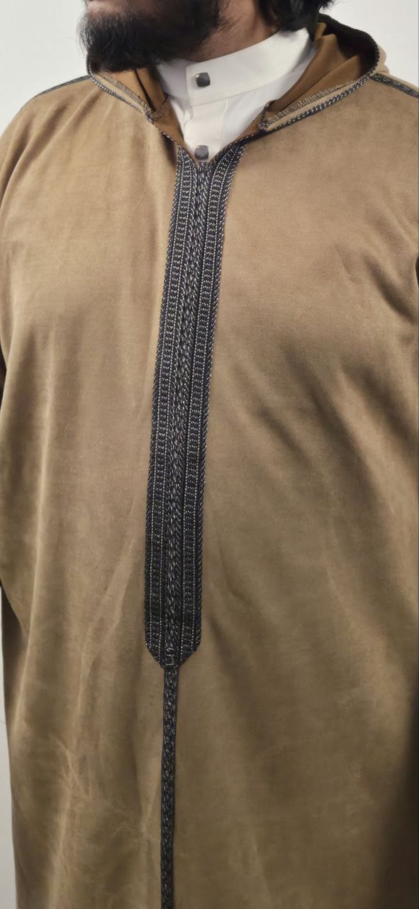 Nomad Tan Brown Suede Winter Jallaba