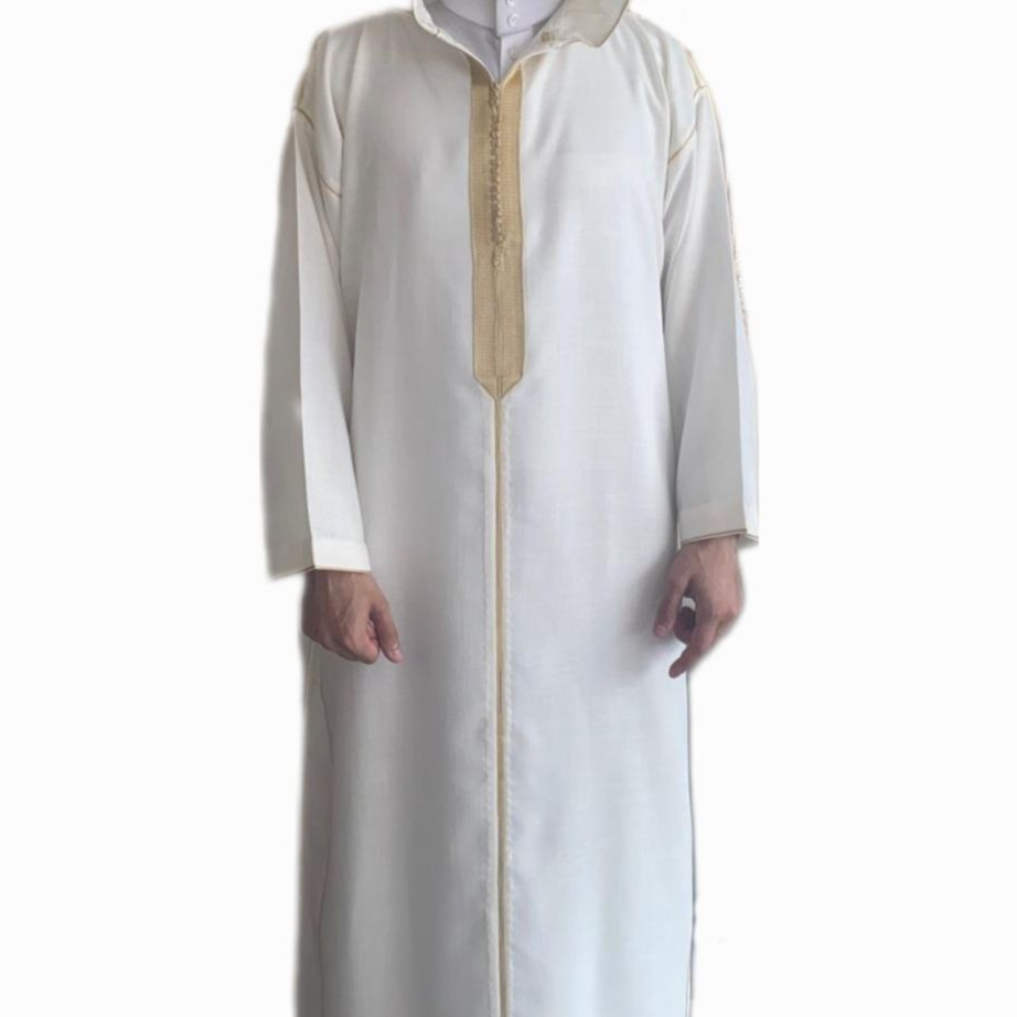 White and gold Jallaba - Summer edition