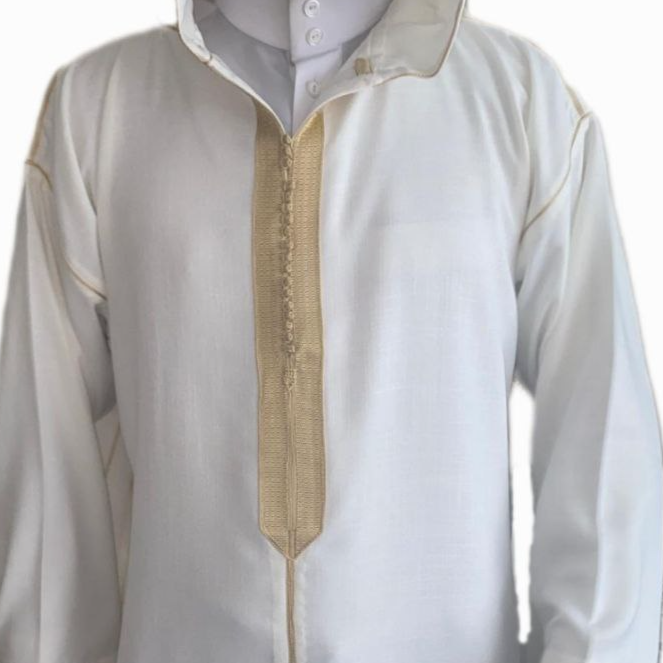 White and gold Jallaba - Summer edition