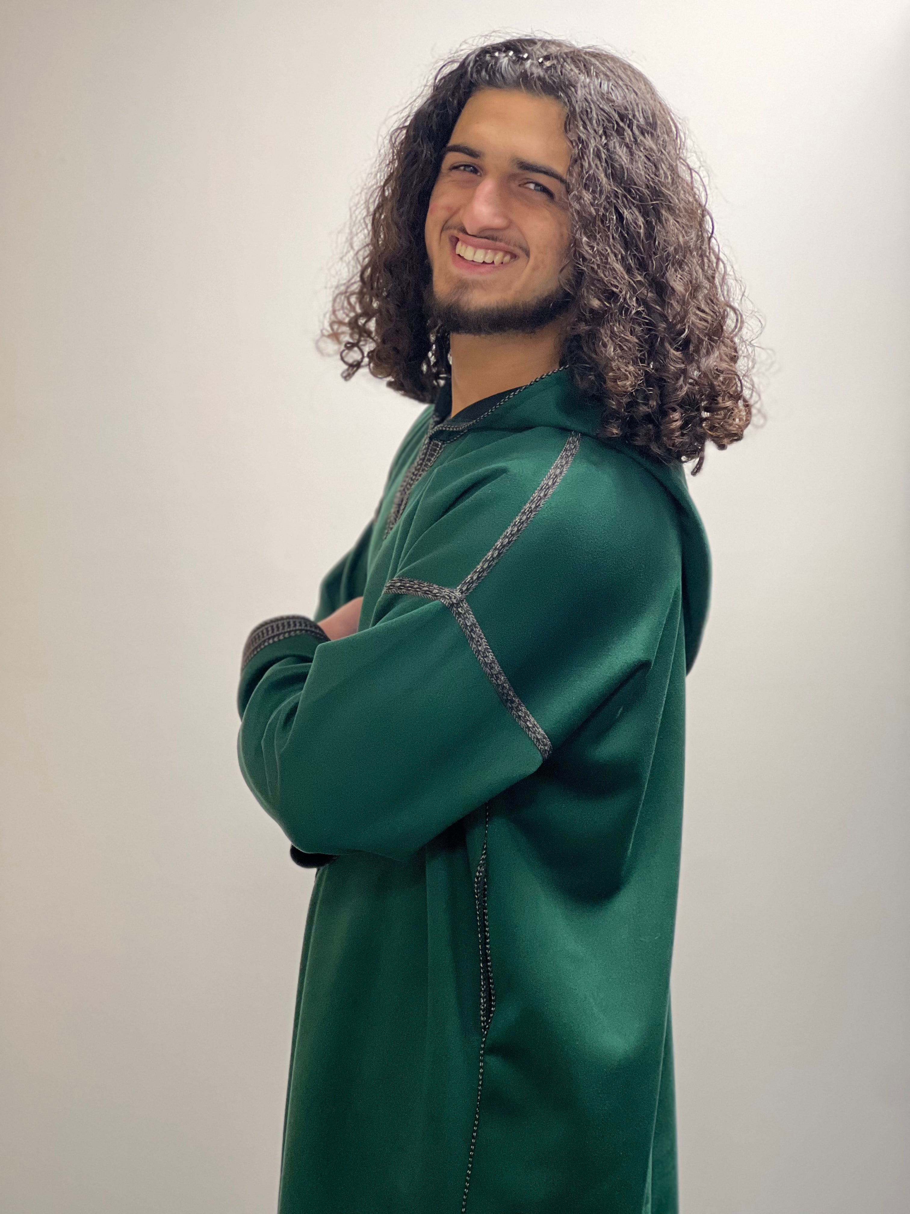 Forest green Winter Jallaba