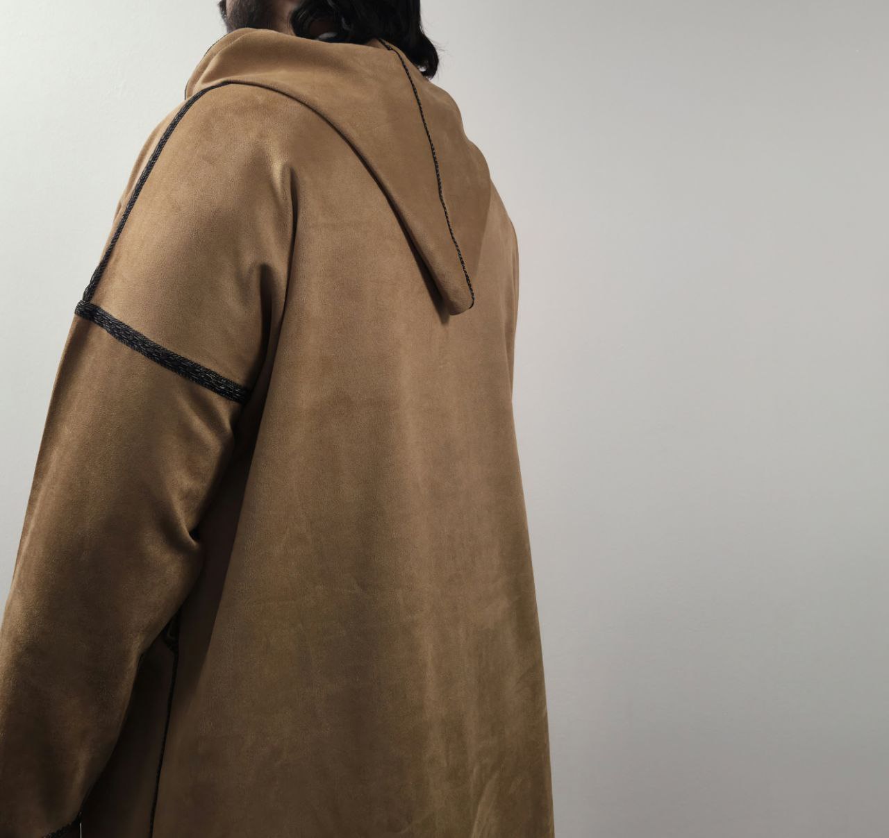 Golden brown Suede Winter Jallaba