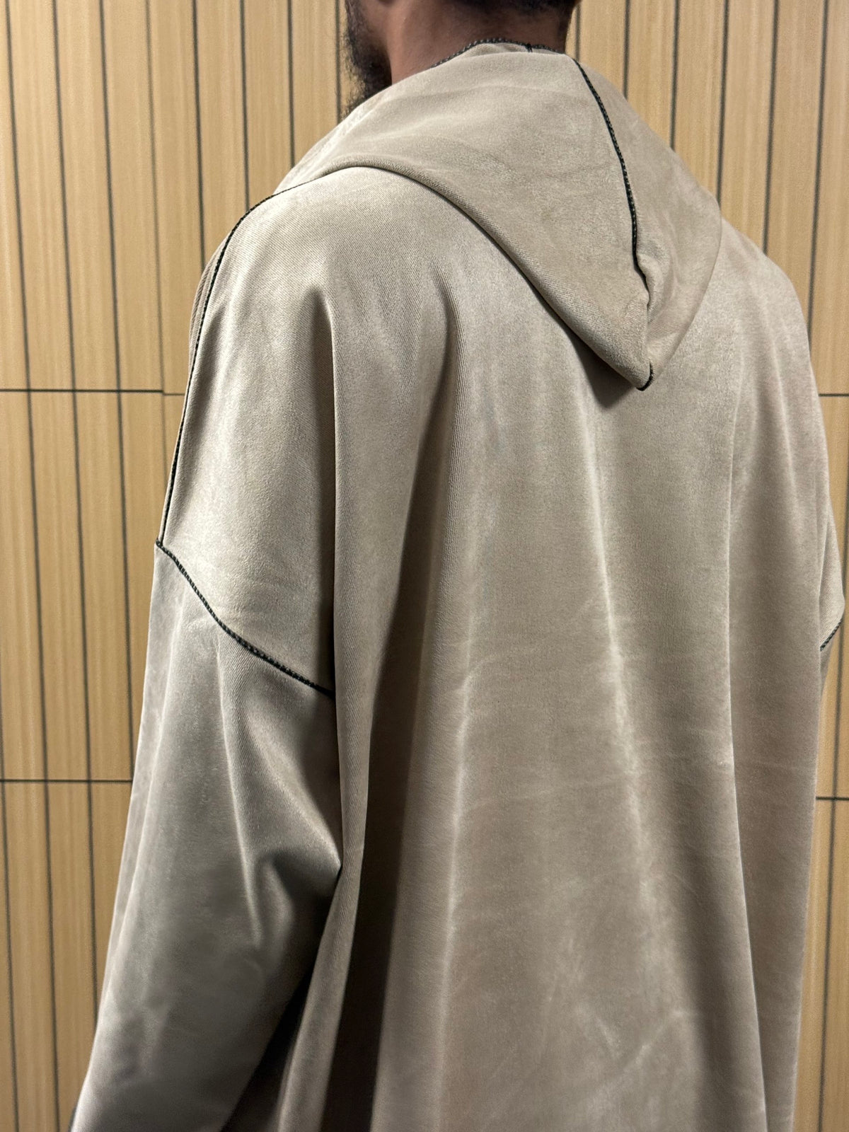Soft Beige Suede Winter Jallaba