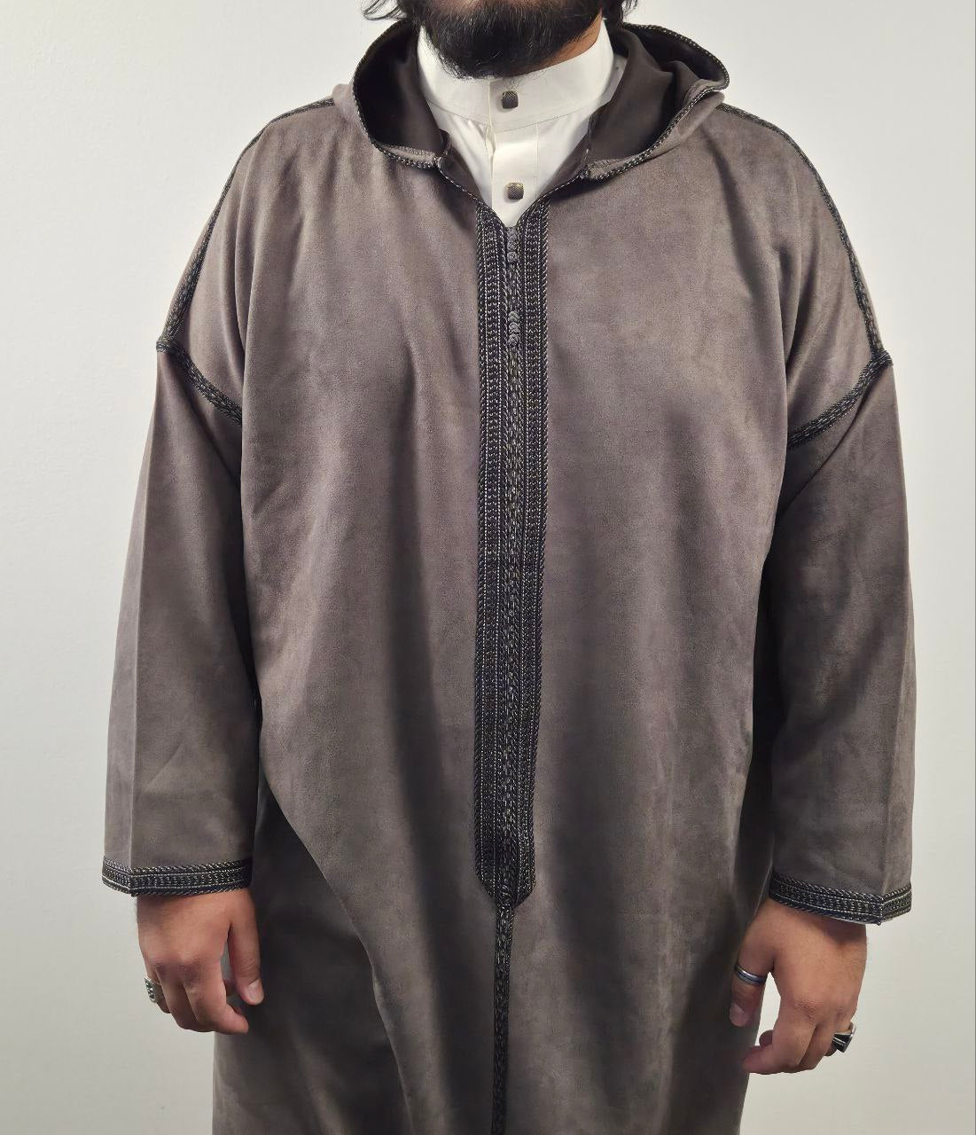 Atlas Smoke Grey Suede Winter Jallaba