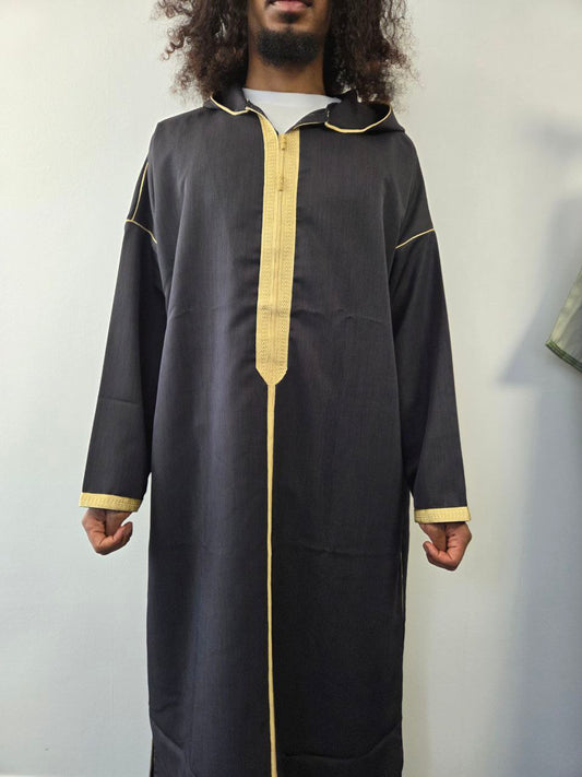 Black & Gold brushed steel Jallaba
