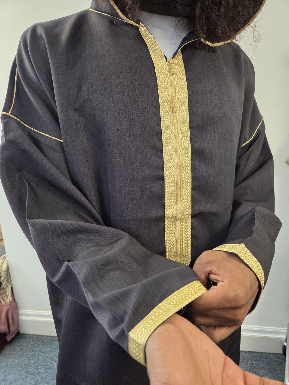 Black & Gold brushed steel Jallaba